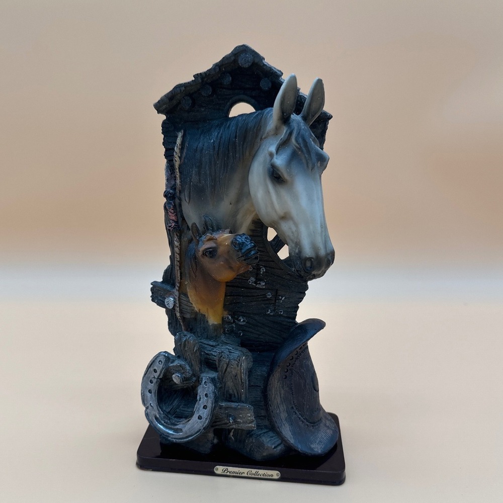 Premier Collection Horse and Foal Resin Sculpture Rustic Western Decor 10 inch